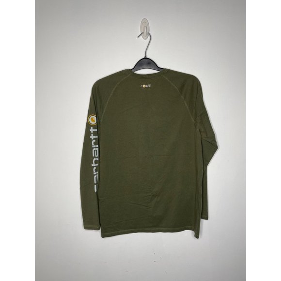 Carhartt Force Relaxed Fit Green Long Sleeve Shirt Size Medium - Picture 4 of 5